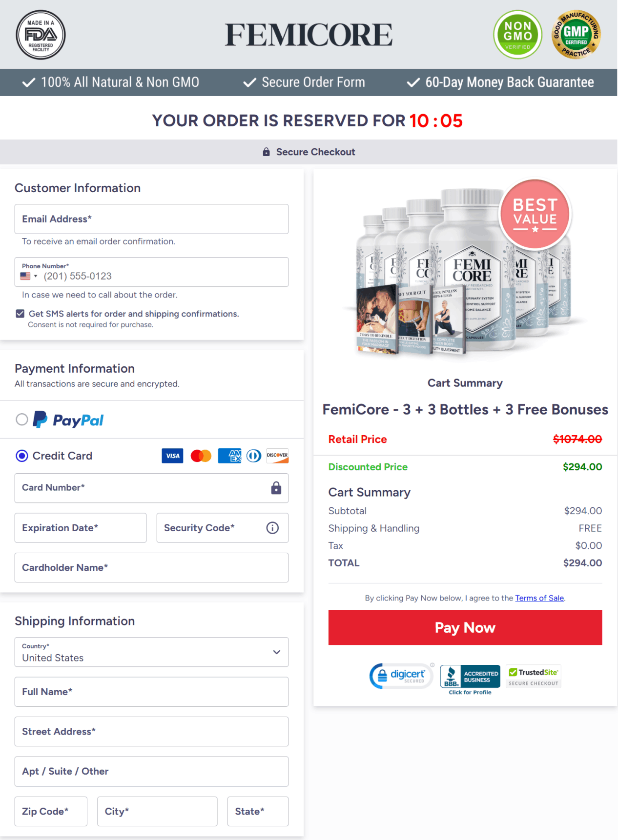 Femicore-order-page